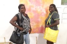 CDP Wurrumiyanga Women's Centre - Share the dignity bag - Martha Puruntatameri and Evita Puruntatameri